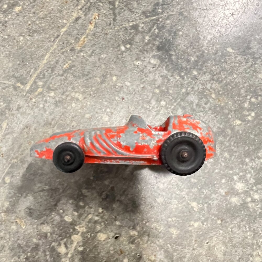 Vintage Hubley Toy Race Car Red